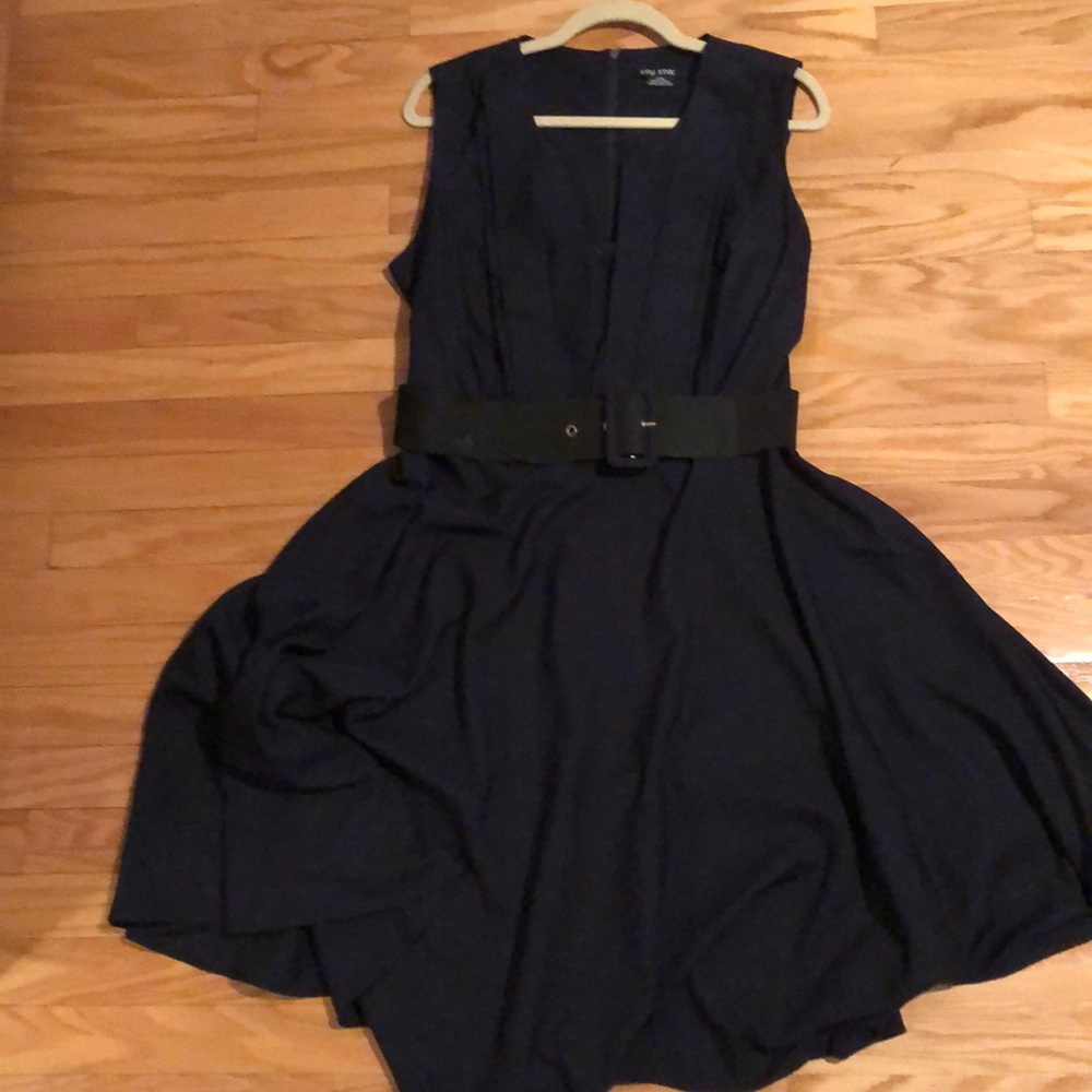 Flirty navy blue dress